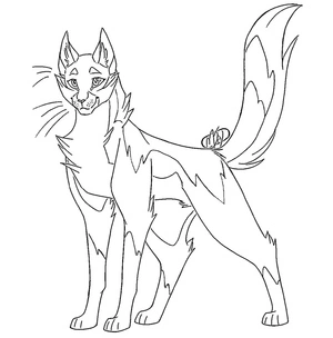Página para Colorir Página de Colorir Gatos Guerreiros Legais