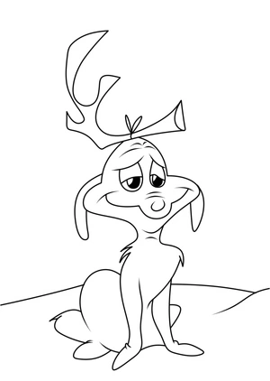 Página para Colorir O Adorável Assistente do Grinch