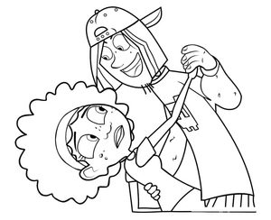 Página para Colorir Koki e Jimmy Z