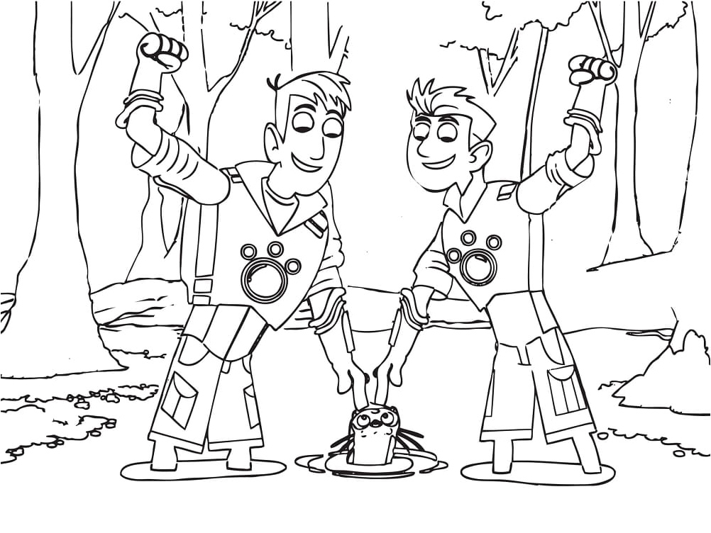 Página para Colorir Kratts na Natureza: Volume 3