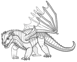 Página para Colorir Baby Mudwing da série Wings of Fire