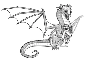 Página para Colorir Bebê Rainwing de Wings of Fire