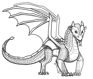Página para Colorir Filhote Sandwing de Wings of Fire