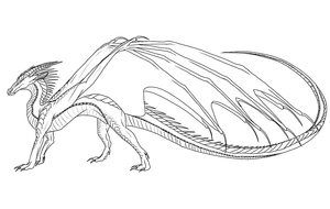 Página para Colorir Dragão Legal de Wings of Fire