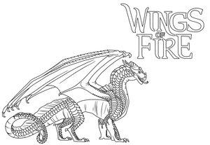 Página para Colorir Dragão do Deserto da série Wings of Fire