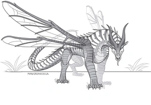 Página para Colorir Asas de Fogo do Dragão - Hivewing