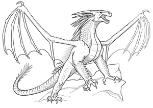 Dragão IceWing da série Wings of Fire