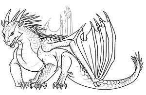 Página para Colorir Dragão Icewing de Wings of Fire