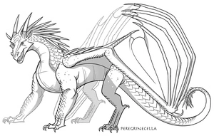 Página para Colorir IceWings de Wings of Fire