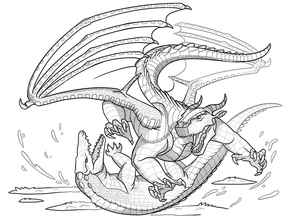 Página para Colorir Mudwing de Wings of Fire