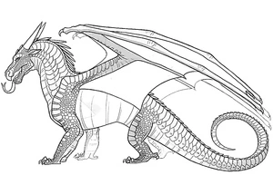 Página para Colorir Nightwings da série Wings of Fire