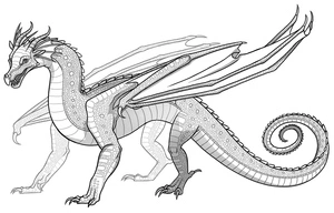 Página para Colorir Dragão Rainwing da série Wings of Fire