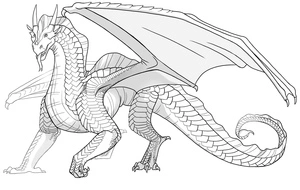 Página para Colorir Dragão Sandwing de Wings of Fire