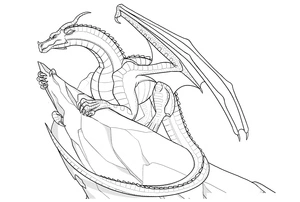 Página para Colorir Skywing de Wings of Fire
