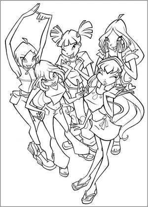 Página para Colorir Personagens do Winx Club