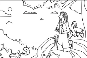Página para Colorir Desejos Disney de Desenho Animado