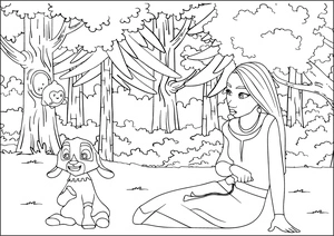 Página para Colorir Personagens de Disney Wish