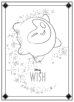 Página para Colorir Disney Wish Star
