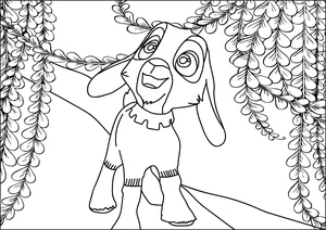 Página para Colorir Valentino em Wish da Disney