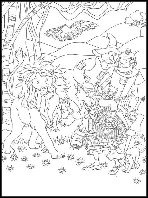 Página para Colorir Ellie Incentiva o Tímido Leo