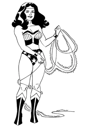 Página para Colorir Mulher-Maravilha da DC Comics