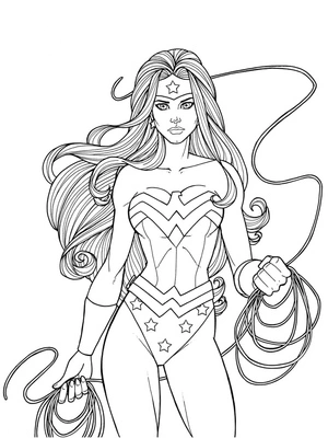 Página para Colorir Mulher-Maravilha da Liga da Justiça