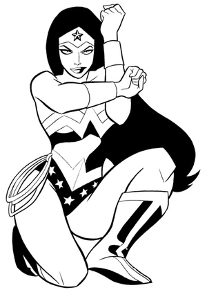 Página para Colorir Mulher-Maravilha é incrível