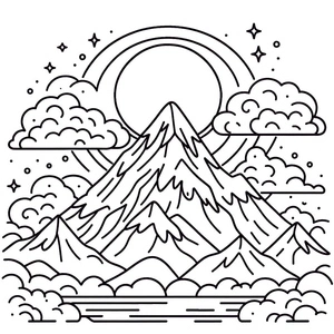 Página para Colorir Belo Monte Everest