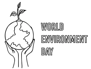 Página para Colorir Página para Colorir do Dia Mundial do Meio Ambiente para Imprimir