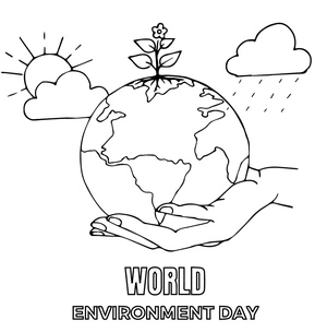 Página para Colorir Página para Colorir do Dia Mundial do Meio Ambiente