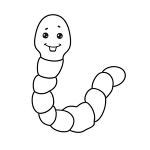 Página para Colorir Diversão com Minhocas