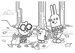 Walden, Wubbzy e Widget Recolhendo Folhas