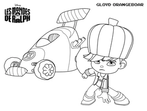 Página para Colorir Menino com Carro