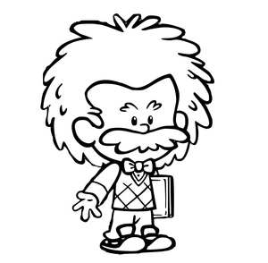 Página para Colorir Xavier Riddle e o Museu Secreto: Albert Einstein