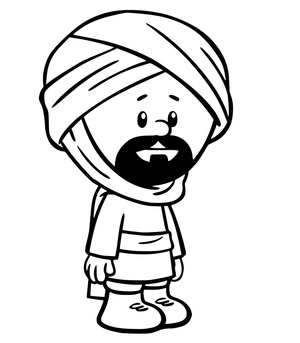 Página para Colorir As Aventuras de Xavier com Ibn Battuta