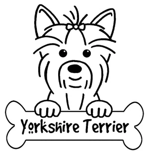 Página para Colorir Adorável Yorkshire Terrier