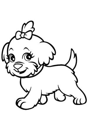 Página para Colorir Yorkshire Terrier Fofo