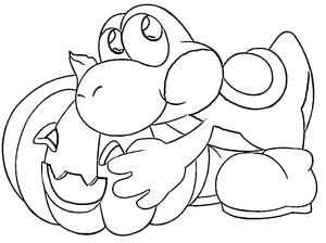 Página para Colorir Página de Colorir do Yoshi Halloween