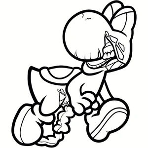 Página para Colorir Yoshi Zumbi