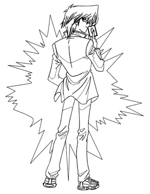Página para Colorir Joey Wheeler de Yu-Gi-Oh!