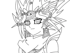 Página para Colorir Rei Atem de Yu Gi Oh