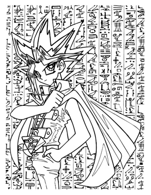 Página para colorir de Yu-Gi-Oh para imprimir