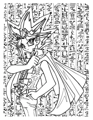 Página para Colorir Página para colorir de Yu-Gi-Oh para imprimir