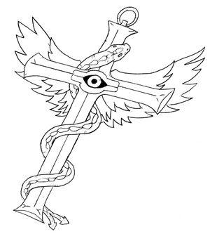 Página para Colorir Yu-Gi-Oh Artefato