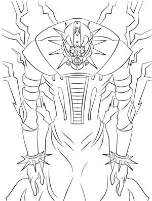 Página para Colorir Personagem de Yu-Gi-Oh: Jinzo