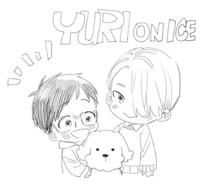 Página para Colorir Yuri on Ice Chibi
