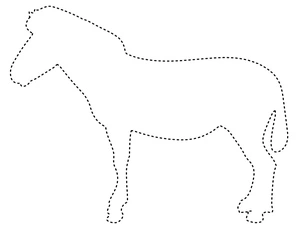 Página para Colorir Rastreamento Simples de Zebra