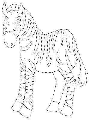 Página para Colorir Zebra para Crianças