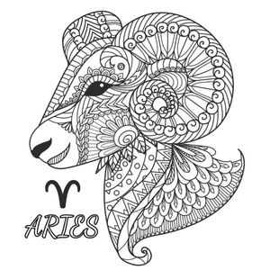 Página para Colorir de Áries