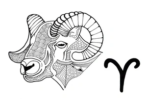 Página para Colorir Ilustração de Áries